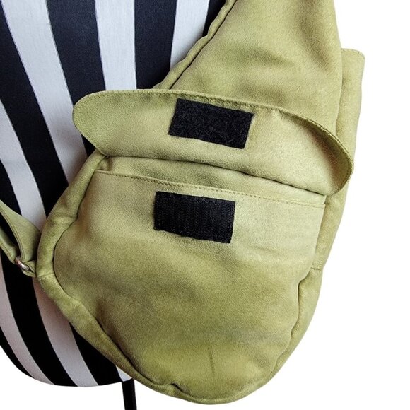 AmeriBag Green Suede Fabric CrossBody Sling Shoulder Bag Healthy BackPack - Picture 9 of 11